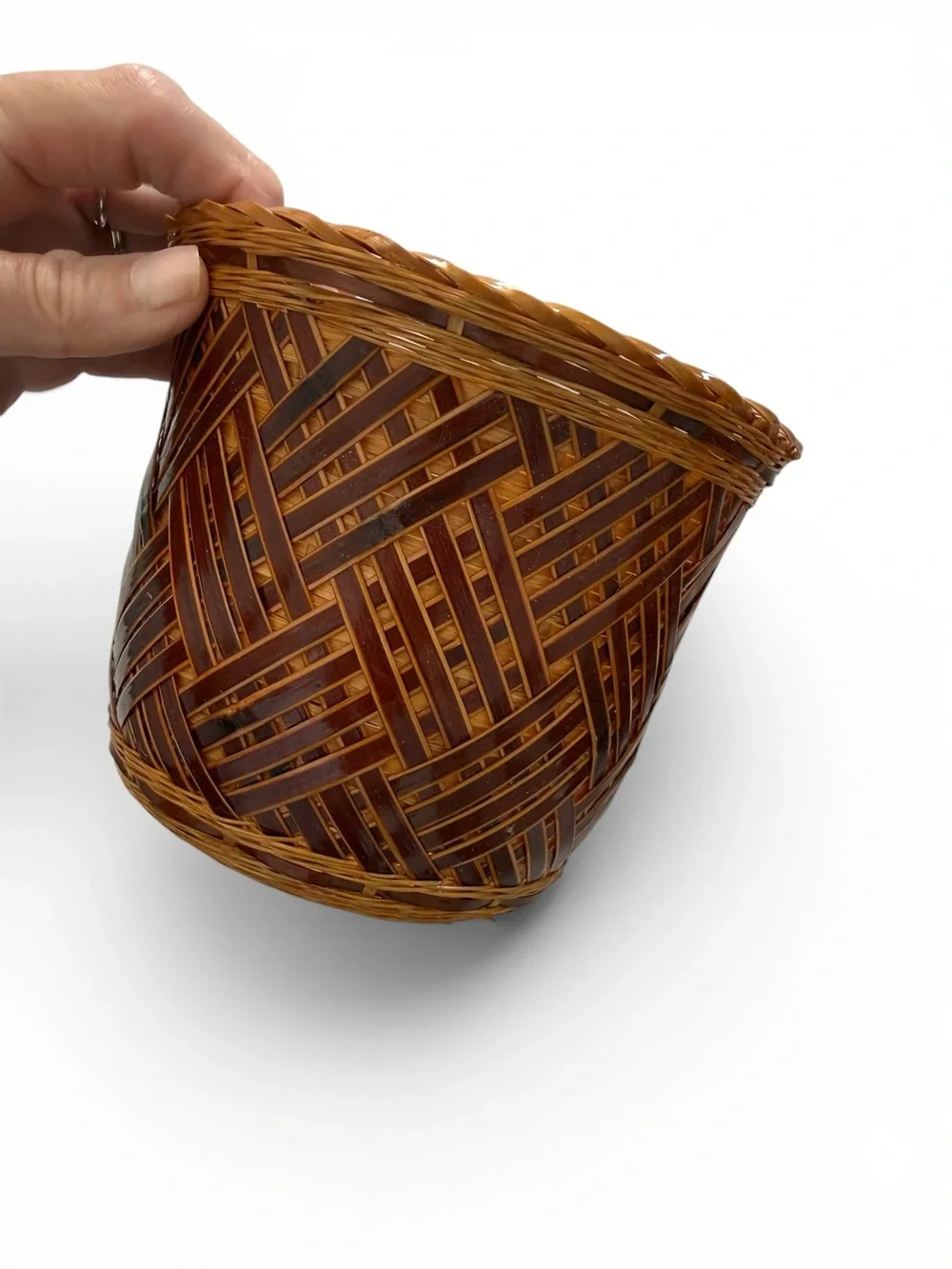 Vintage Woven Wicker Flower Pot Basket Holders